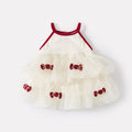Cute Candy Strap Dress for Baby Girls, Breathable Mesh Tutu Dress