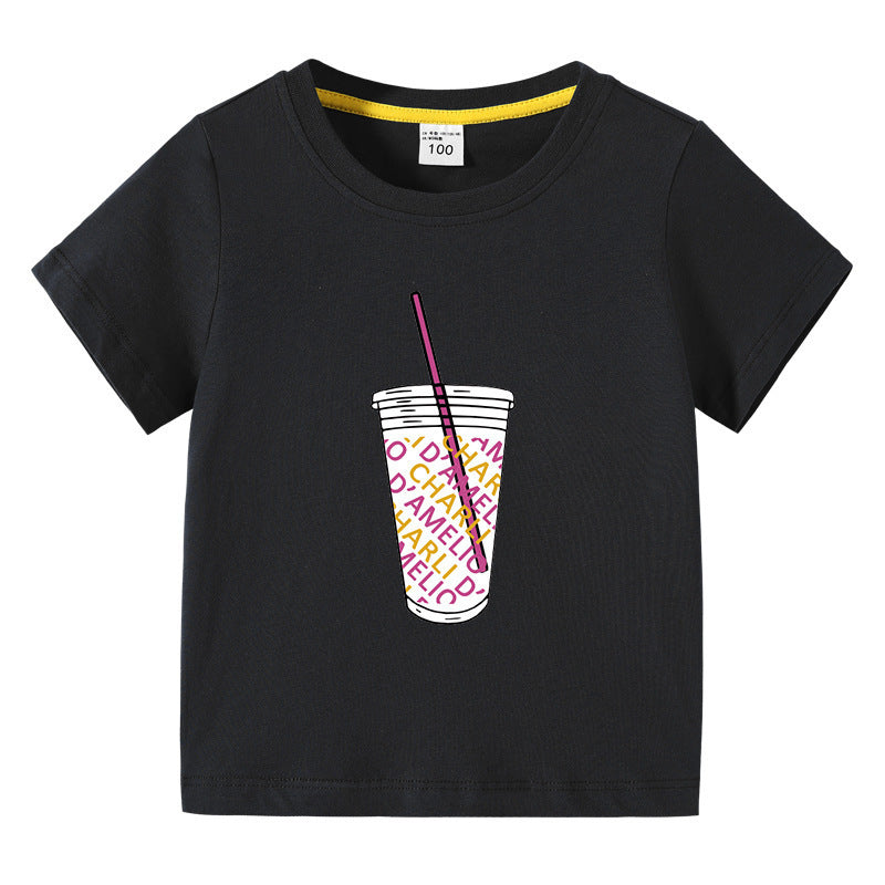 Children's summer short sleeved T-shirt