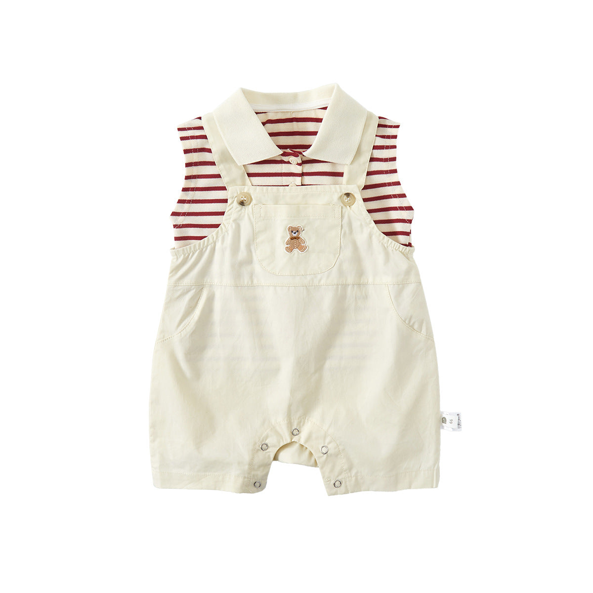 Polo Shirt Bodysuit Set Summer Newborn Top Overalls Two-Piece Set