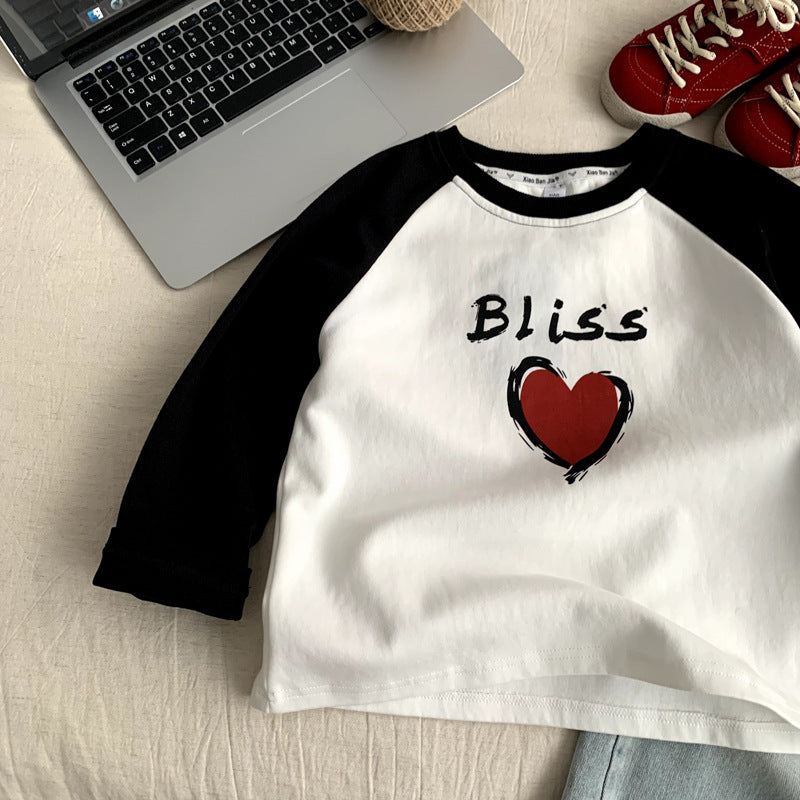 Spring and Autumn Children's Spring and Autumn Bottom Shirt Top