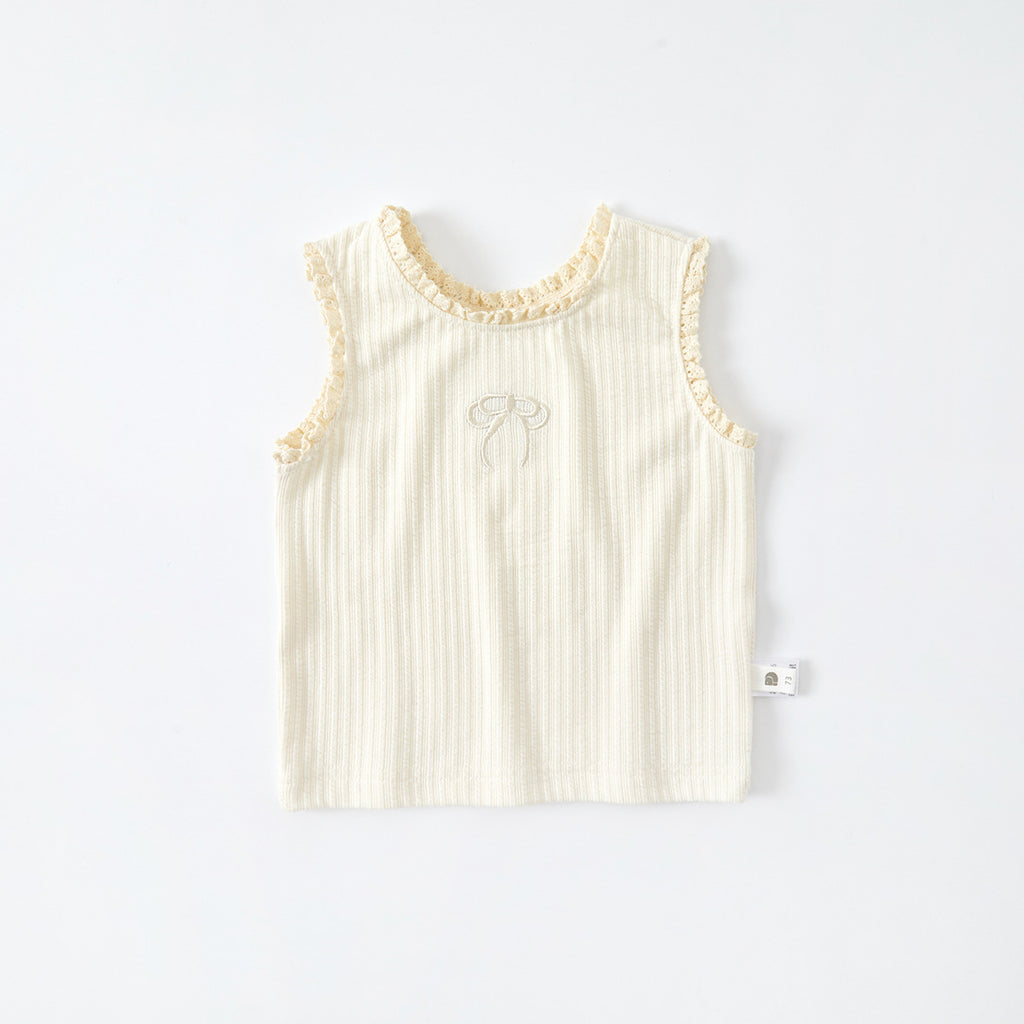 Backless Top Set Lightweight Sleeveless Top Polka Dot Pants Two-Piece Set
