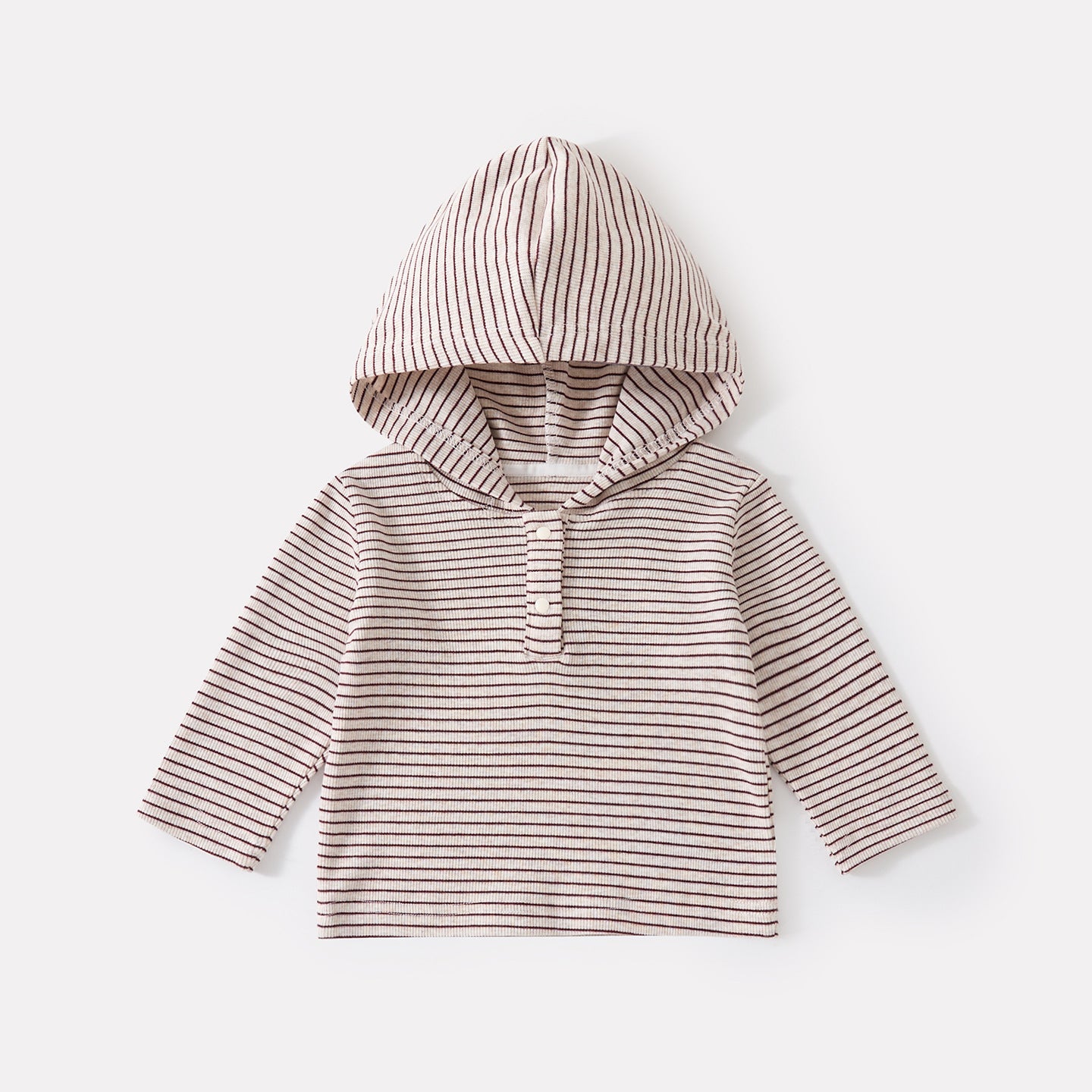 Boys' Autumn Striped Hooded Top, Embroidered Cuff Jeans Three-Piece Set