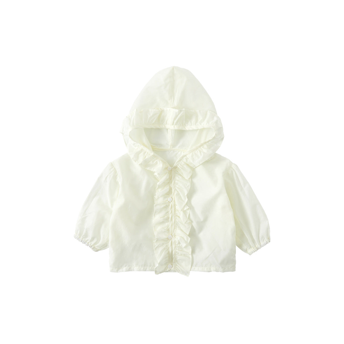 Lace Trim Sun Protection Coat Lightweight Cardigan for Toddlers and Infants Casual Outerwear