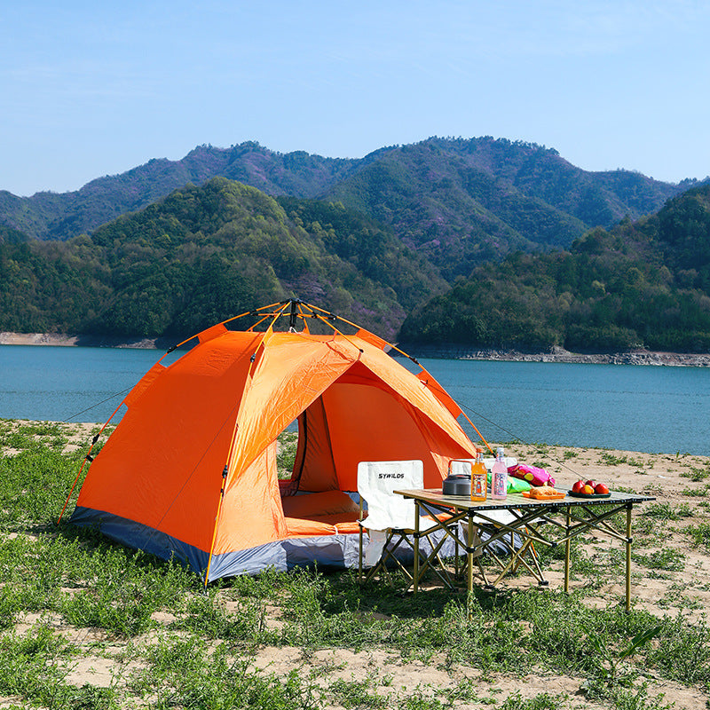 Automatic Pop Up Camping Tent 3-4 Person, Instant Setup Waterproof UV Protection Sun Shelter for Beach Fishing Outdoor