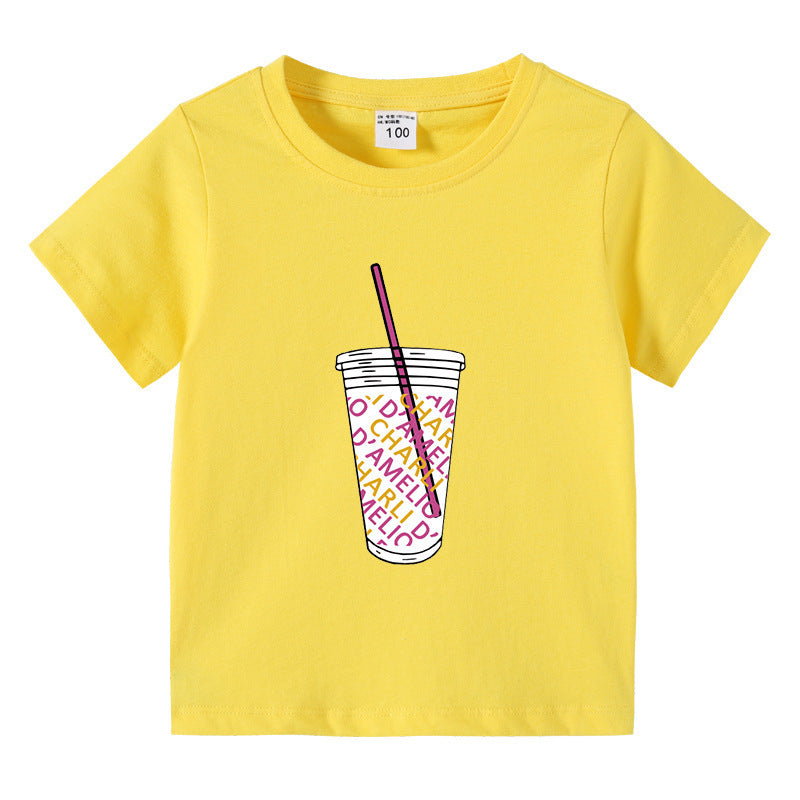 Children's summer short sleeved T-shirt
