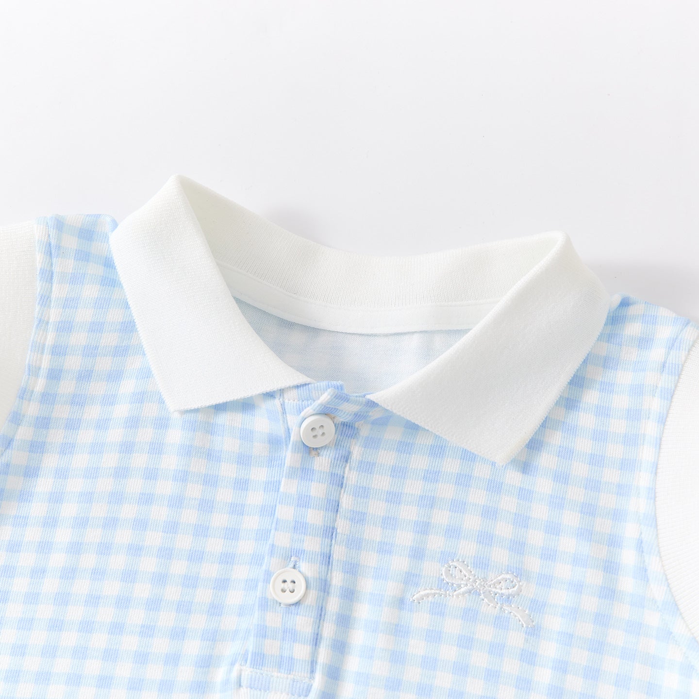 Color-Blocked Polo Neck Plaid Sleeveless Dress, Baby Sweet and Cool Knit Dress