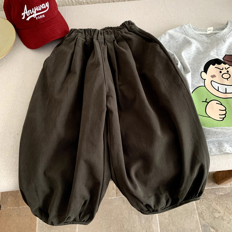 Children's clothing versatile carrot casual pants