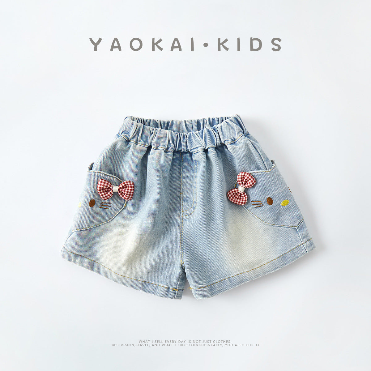 Toddler Heart Pocket Denim Shorts Summer New Style Lightweight Baby Pants