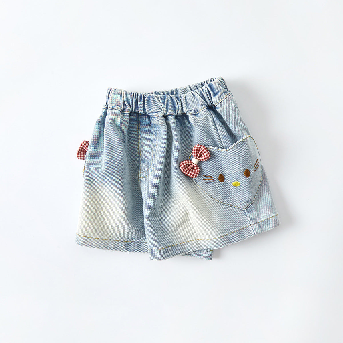 Toddler Heart Pocket Denim Shorts Summer New Style Lightweight Baby Pants