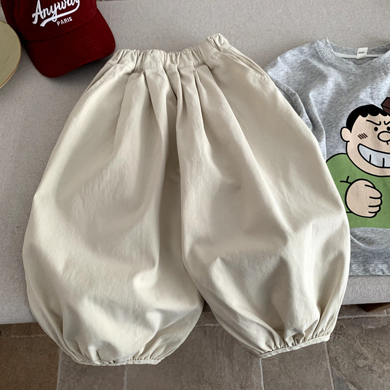Children's clothing versatile carrot casual pants