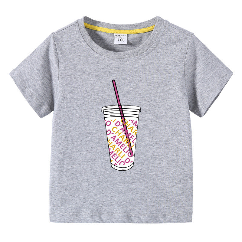 Children's summer short sleeved T-shirt