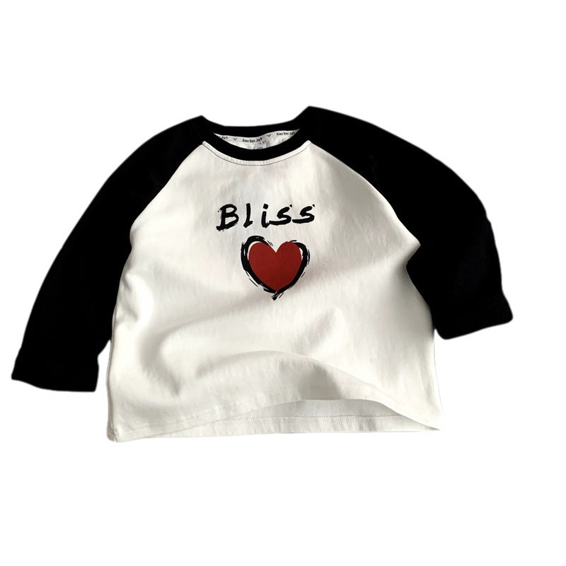 Spring and Autumn Children's Spring and Autumn Bottom Shirt Top