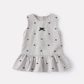 Infant and Toddler Lace Trim Collar Bodysuit, Sweet Bow Backless Dress Set