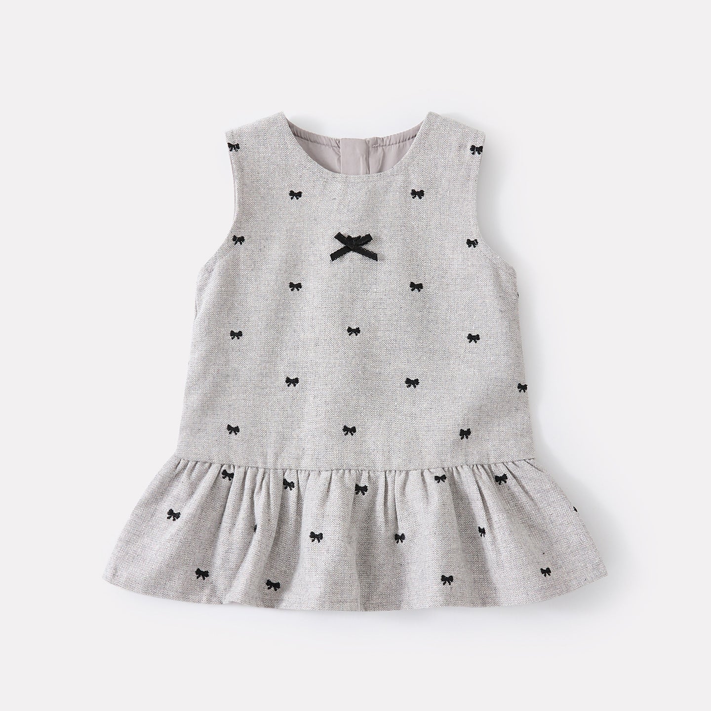 Infant and Toddler Lace Trim Collar Bodysuit, Sweet Bow Backless Dress Set