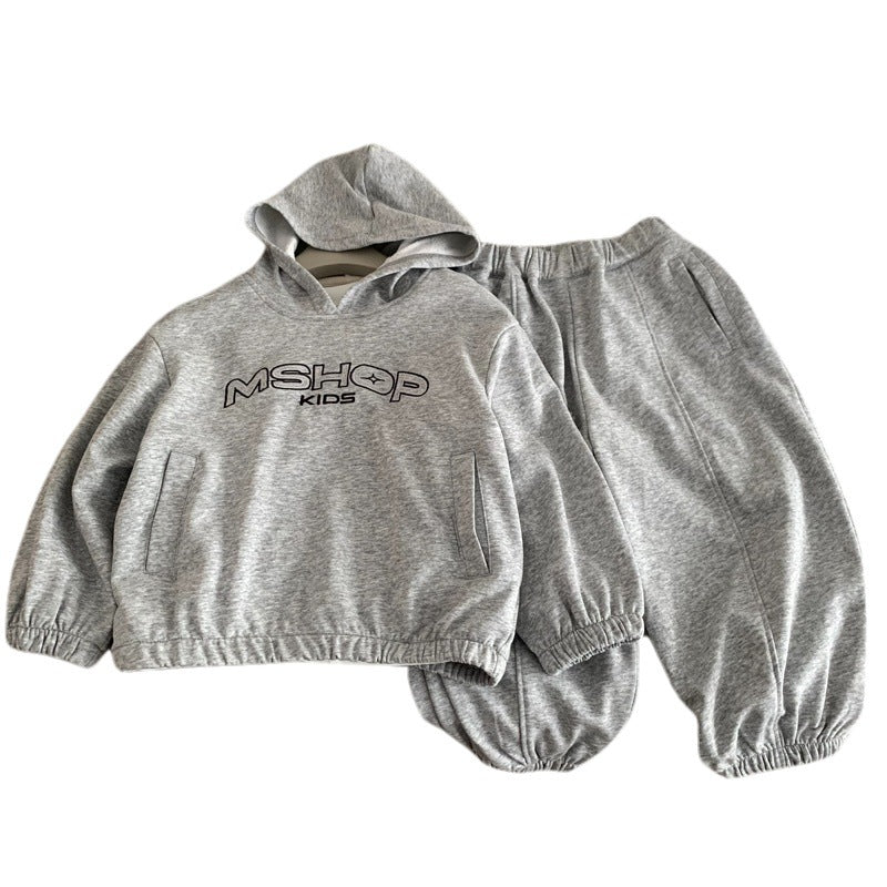 Boys' spring sports hoodie set two-piece set