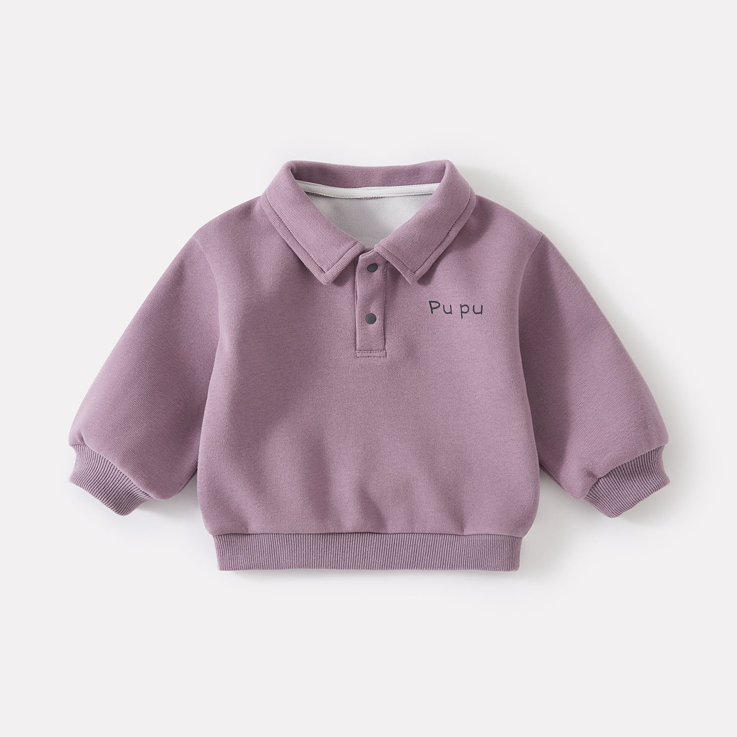 Turn-Down Collar Polo Knit Sweatshirt and Stylish Cargo Jeans Two-Piece Set for Boys