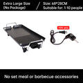 1500W Electric Teppanyaki Grill, Smokeless Non-Stick Griddle, Portable Tabletop BBQ Plate with Adjustable Temp