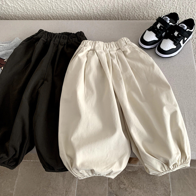Children's clothing versatile carrot casual pants