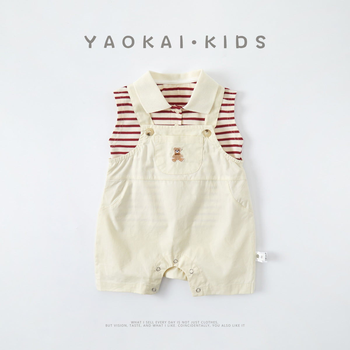 Polo Shirt Bodysuit Set Summer Newborn Top Overalls Two-Piece Set