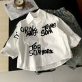 Boys' printed shirt cotton cardigan baby jacket