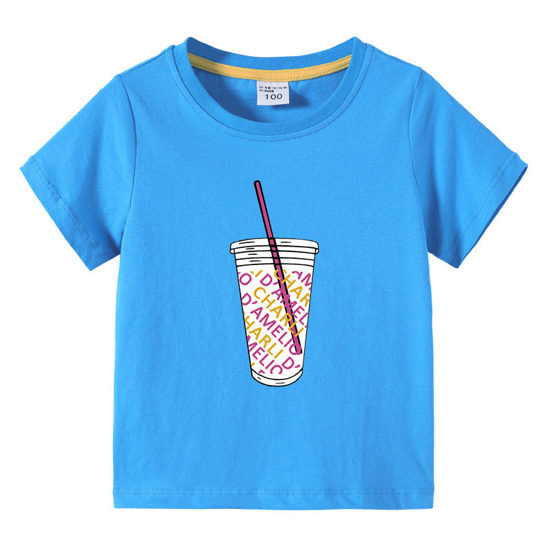 Children's summer short sleeved T-shirt