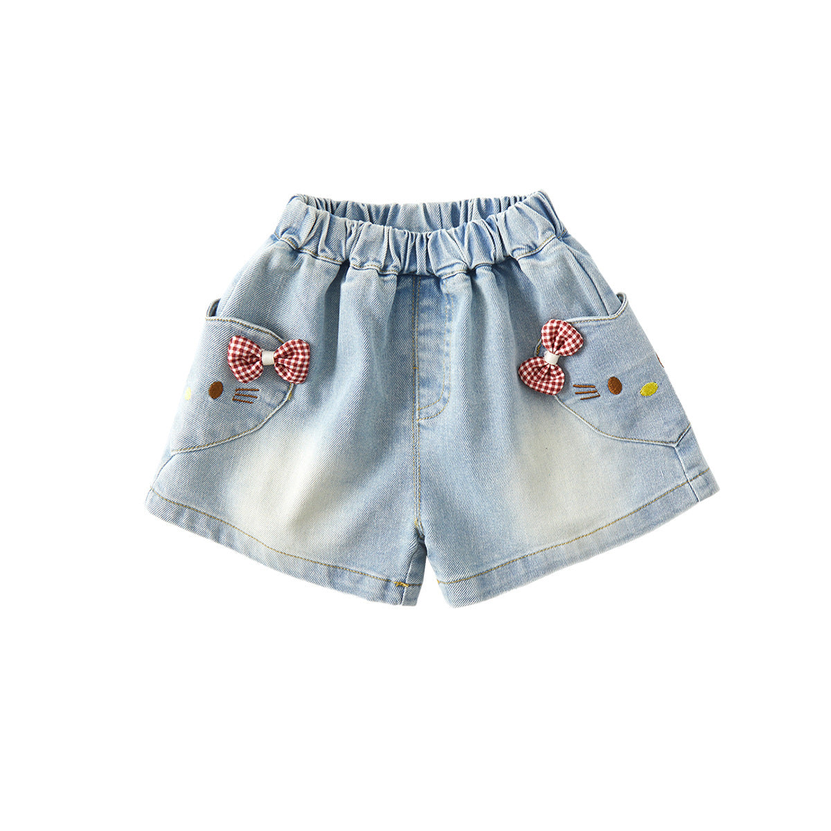 Toddler Heart Pocket Denim Shorts Summer New Style Lightweight Baby Pants
