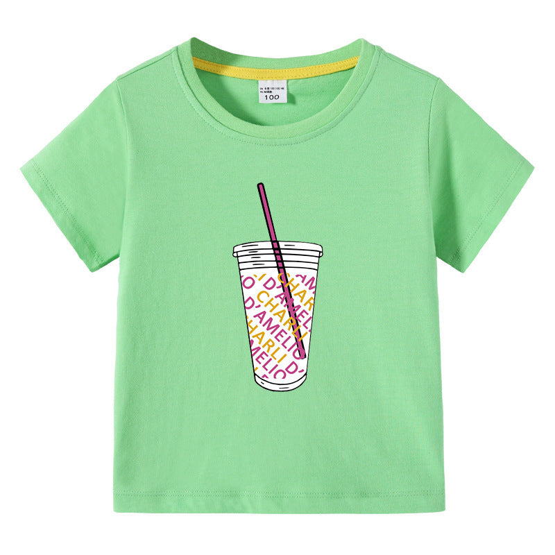 Children's summer short sleeved T-shirt