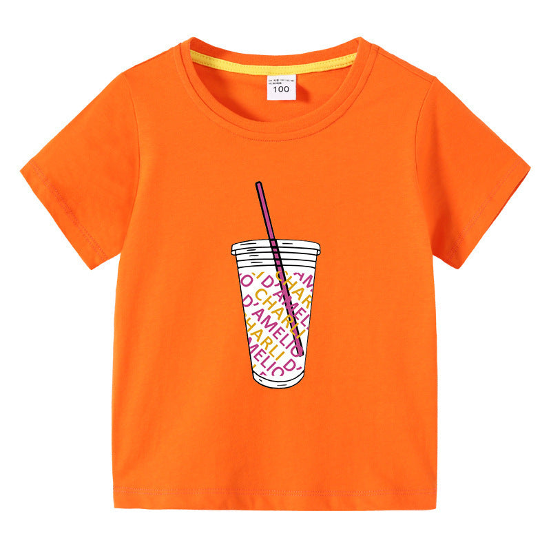 Children's summer short sleeved T-shirt