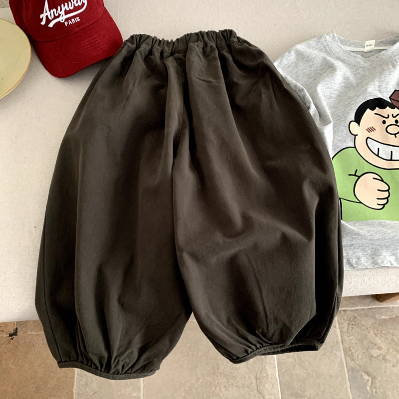 Children's clothing versatile carrot casual pants