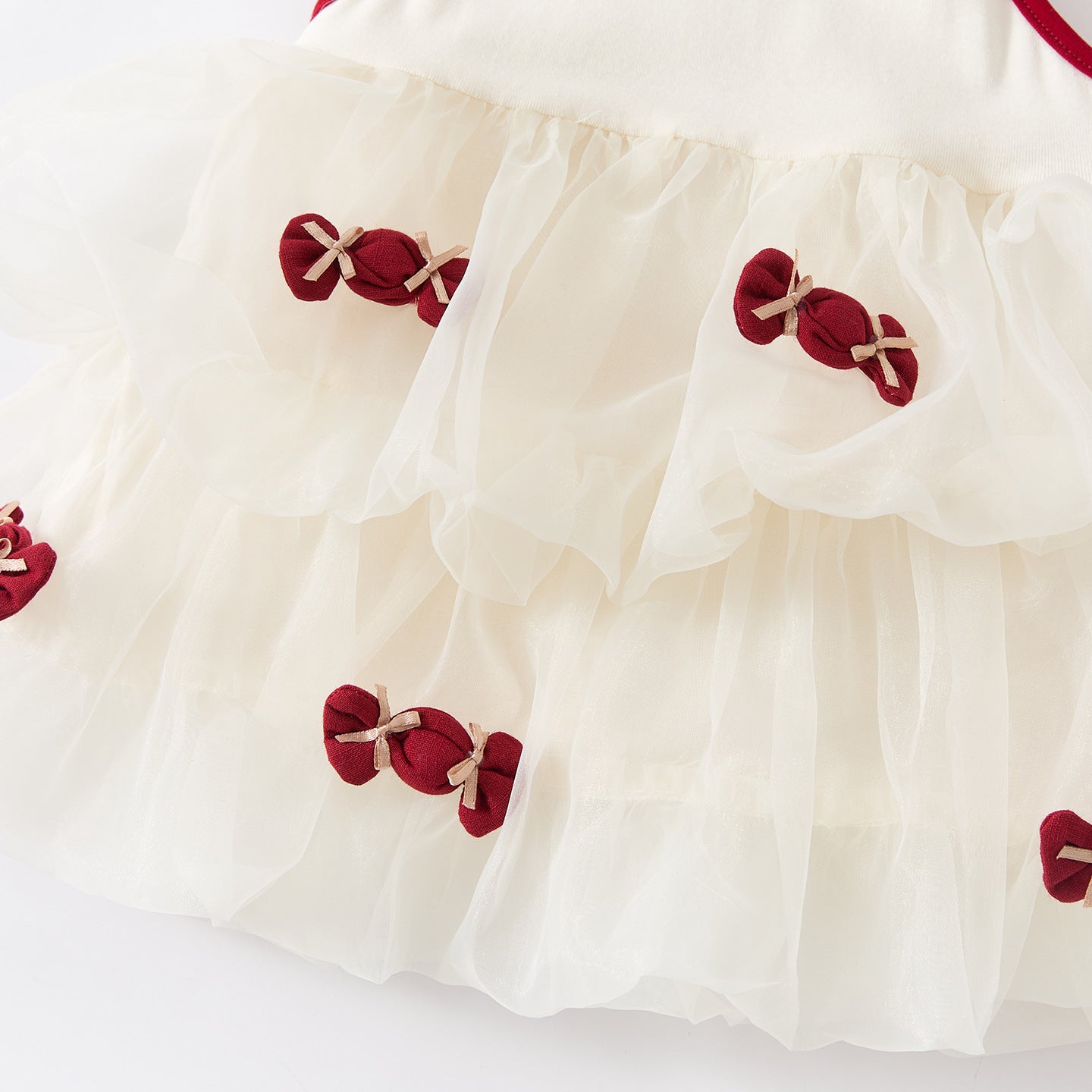 Cute Candy Strap Dress for Baby Girls, Breathable Mesh Tutu Dress