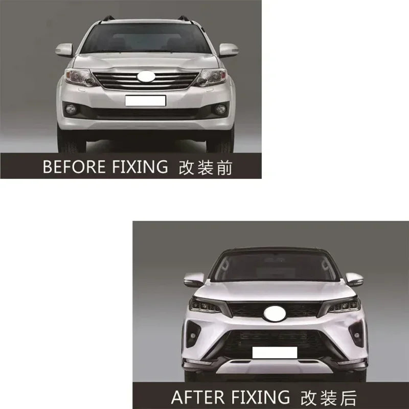 Factory Sales 2012-2015 Upgrade To 2021 Style Body Kits Front Bumper Grille Fender Headlight，Body Kit For  Fortuner